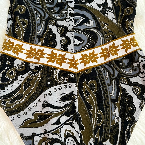 Like New! ✵☽Free People☾✵ Vintage V-Neck Black Gray VNTG Army Bodysuit | Small - Picture 8 of 13